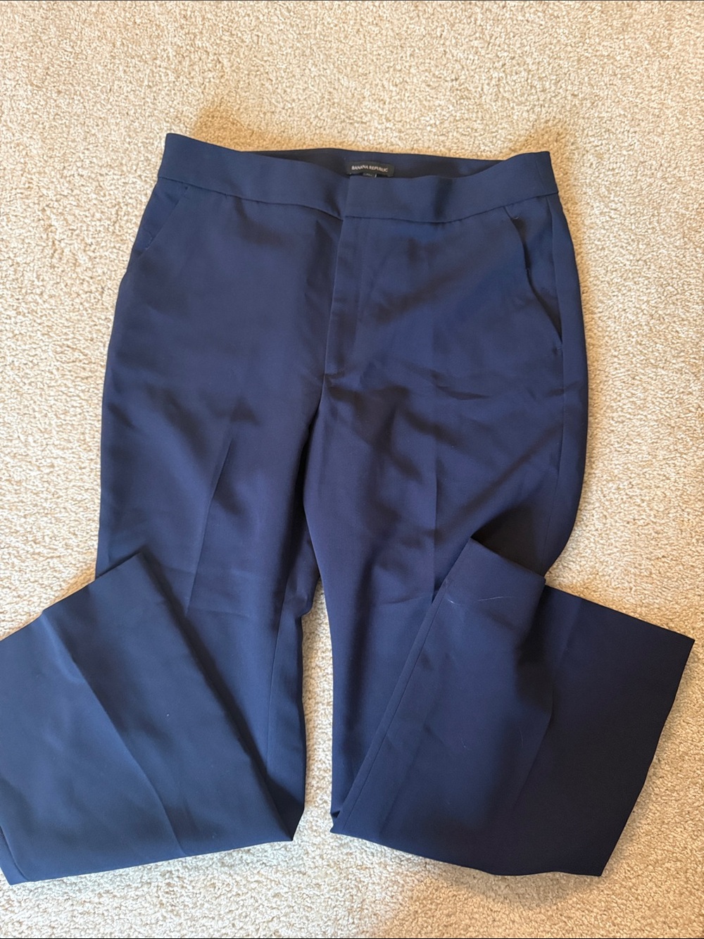 Banana Republic Navy Blue Straight-Leg Dress Pants Size 16 Short